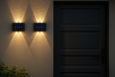 2-Pack Solar Wall Lights – Outdoor Waterproof Up & Down Fence Lamps